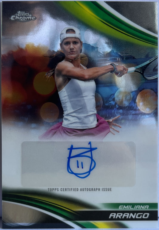 Emiliana Arango Autograph Topps Chrome Tennis 2025