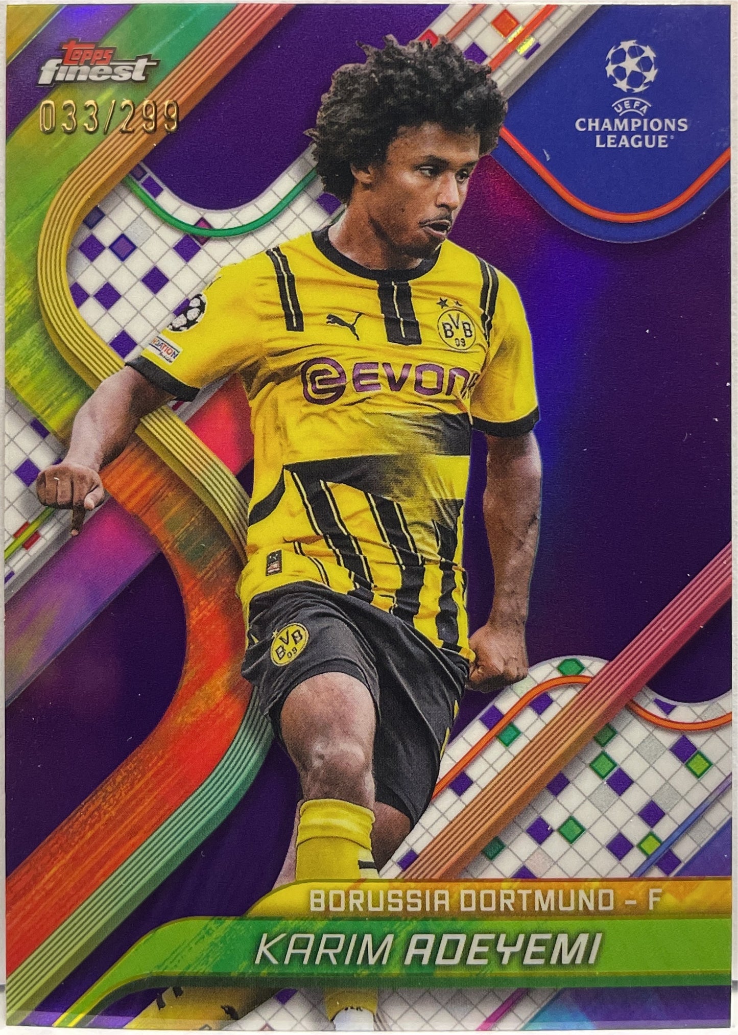 Karim Adeyemi 33/299 Purple Topps Finest UCC 2024/25