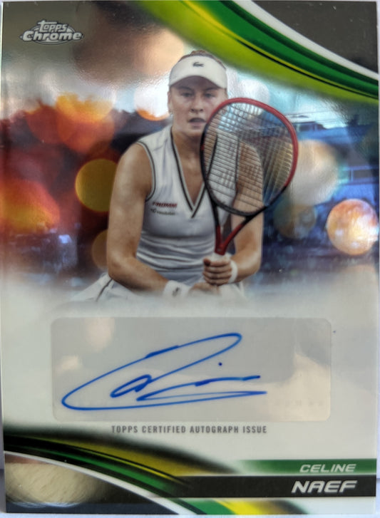 Celine Naef Autograph Topps Chrome Tennis 2025