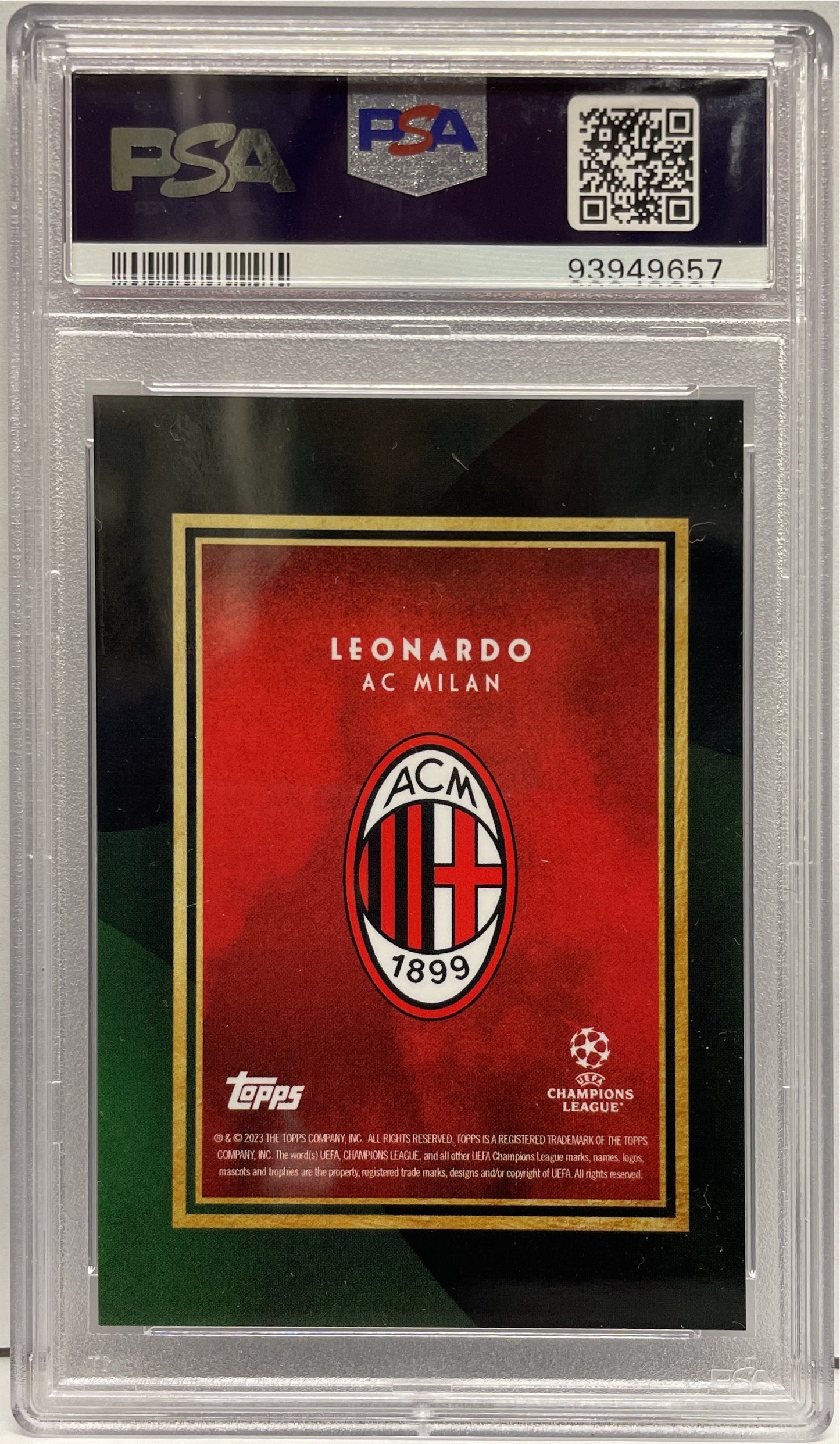PSA 9 - Leonardo 69/99 Autograph Green - Topps Deco UCC 2023/24