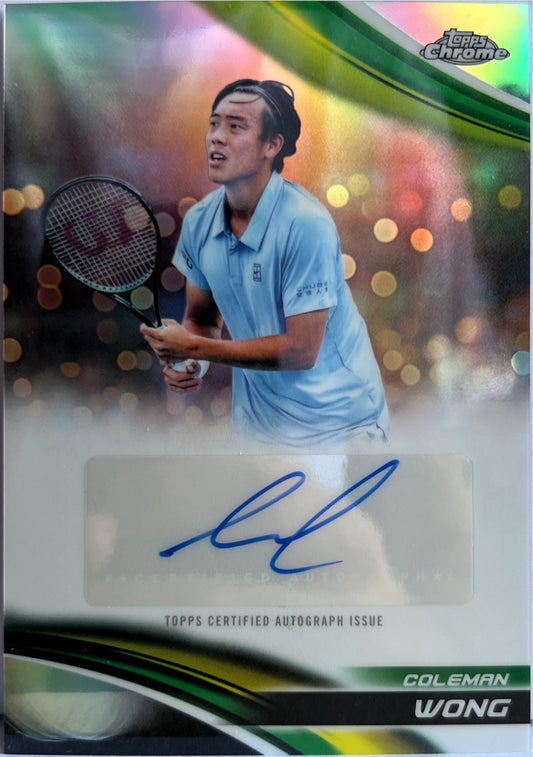Coleman Wong Autograph Refractor Topps Chrome Tennis 2025