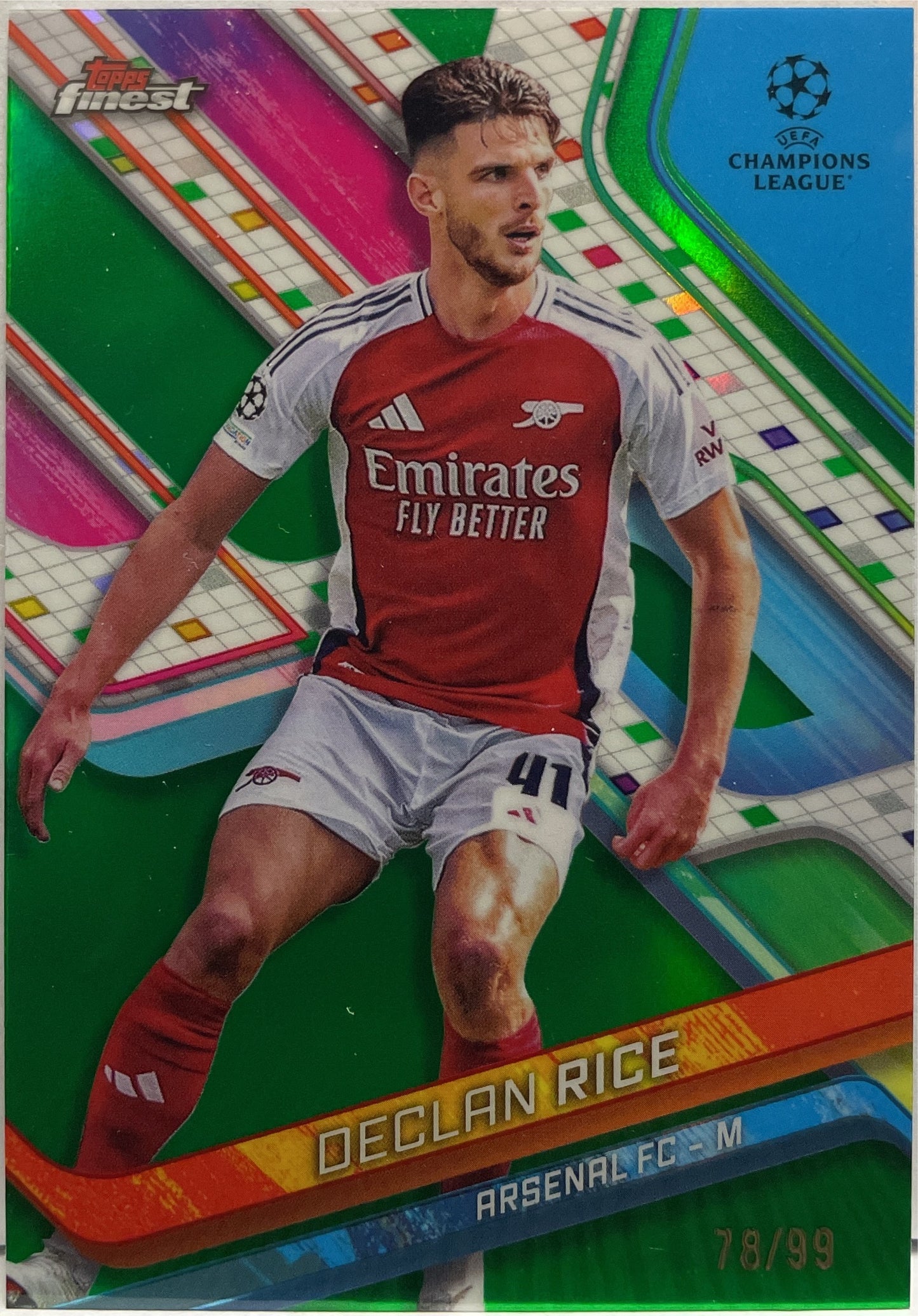 Declan Rice 78/99 Green Topps Finest UCC 2024/25