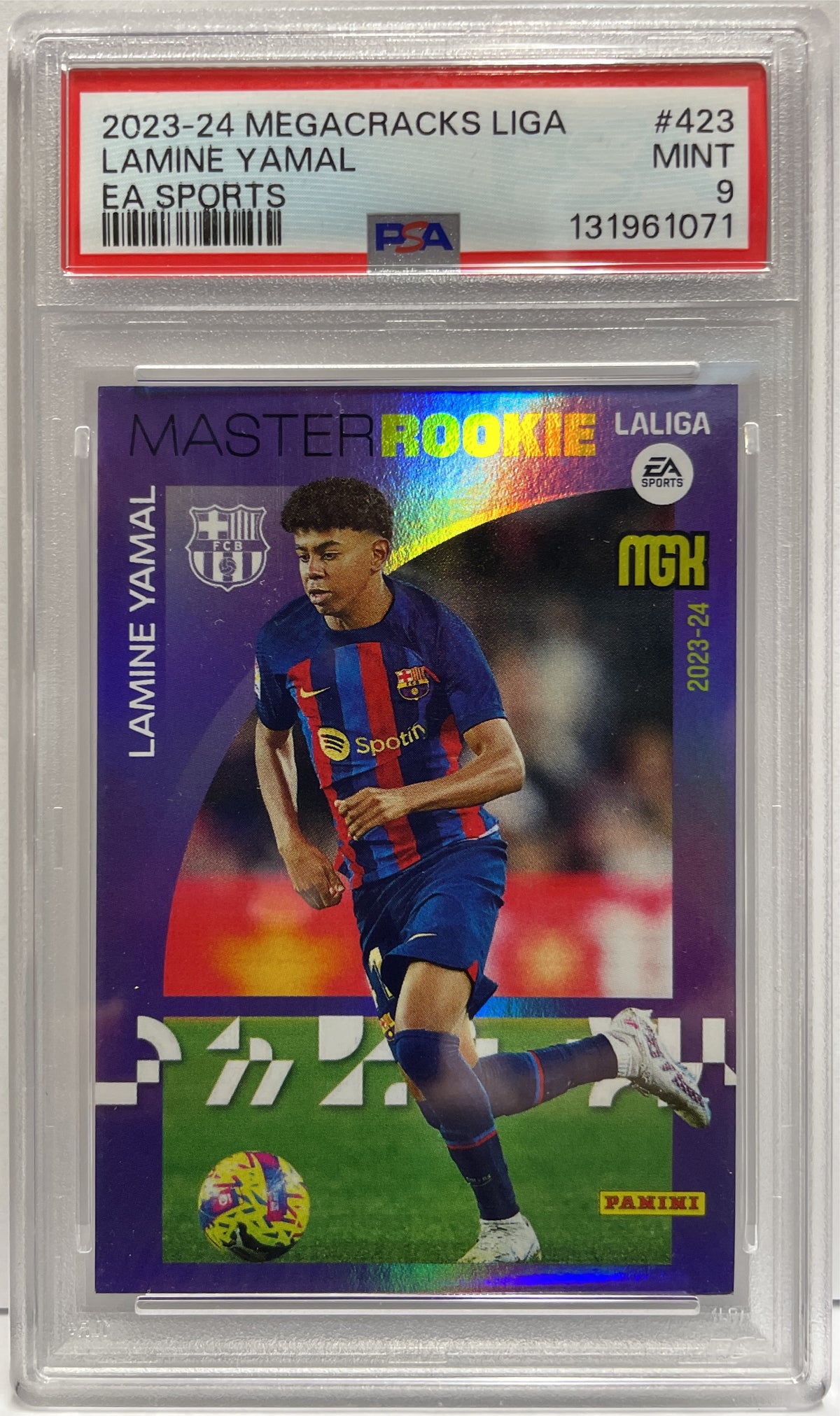 Lamine Yamal Master Rookie Panini Megacrack La Liga 2023/24 PSA 9