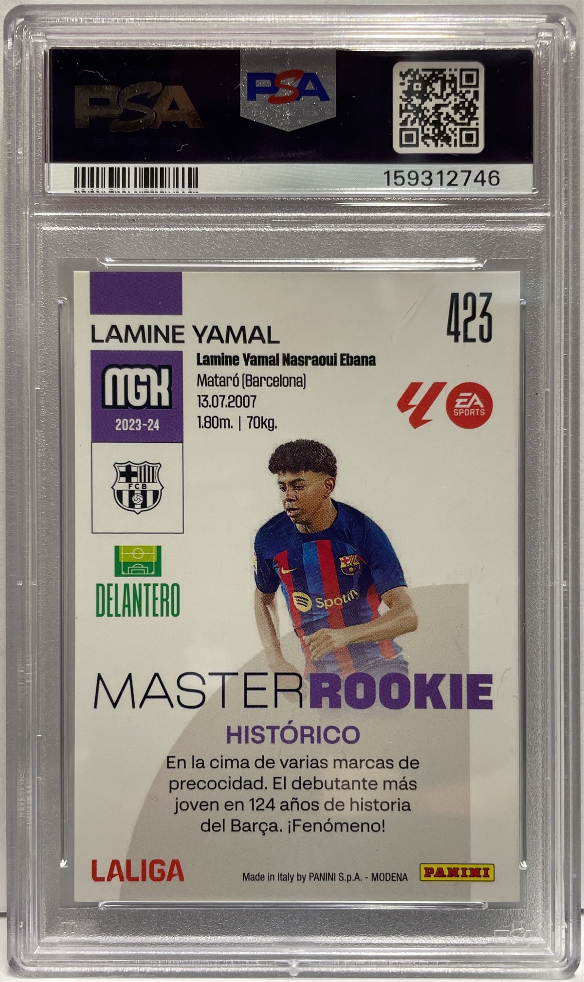 Lamine Yamal Master Rookie Panini Megacrack La Liga 2023/24 PSA 10