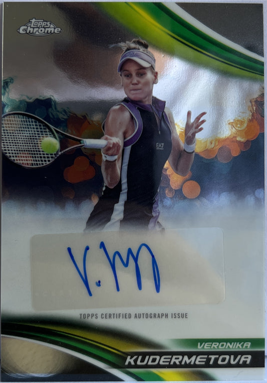 Veronika Kudermetova Autograph Topps Chrome Tennis 2025