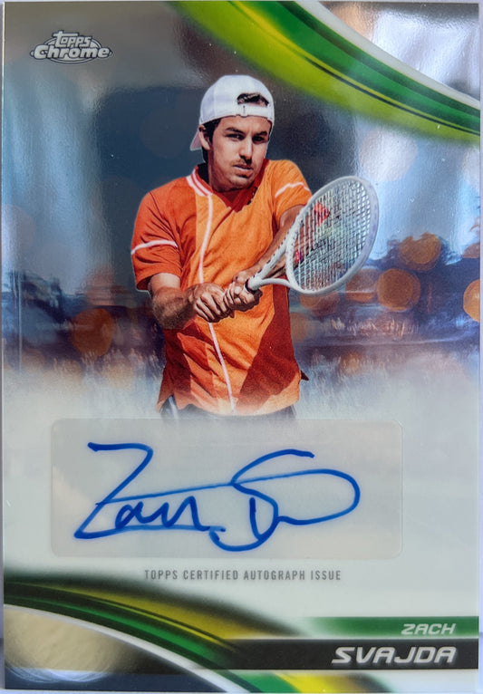Zach Svajda Autograph Topps Chrome Tennis 2025