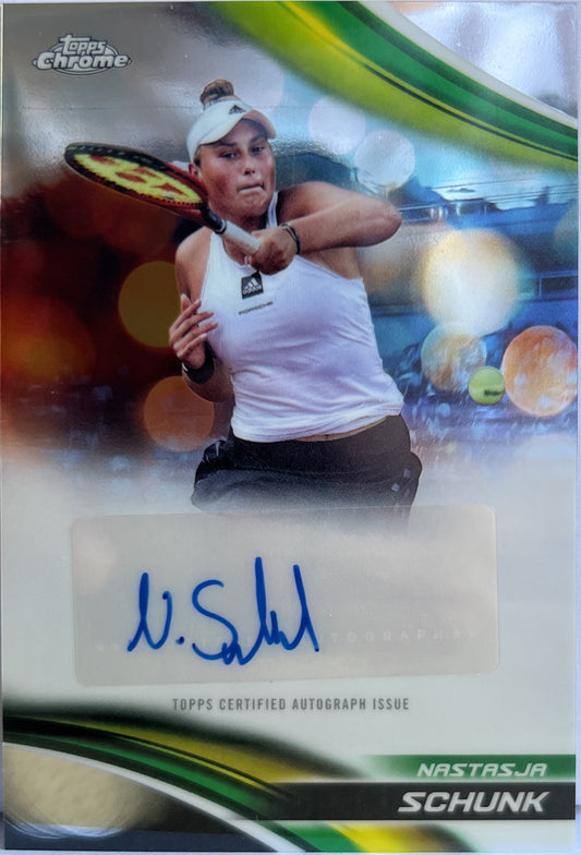 Nastasja Schunk Autograph Topps Chrome Tennis 2025