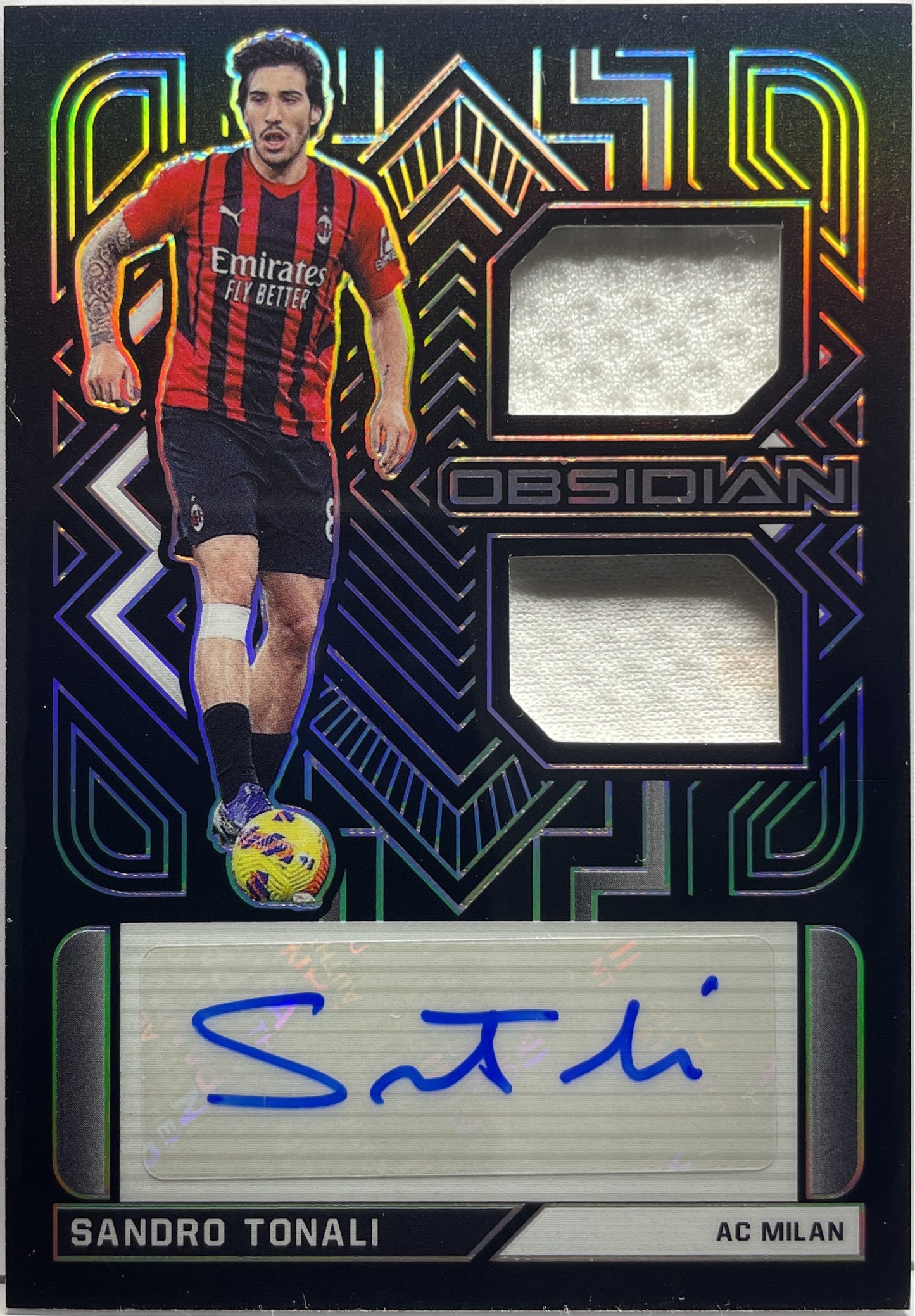 Sandro Tonali 28/149 Patch Autograph Obsidian 2021/22