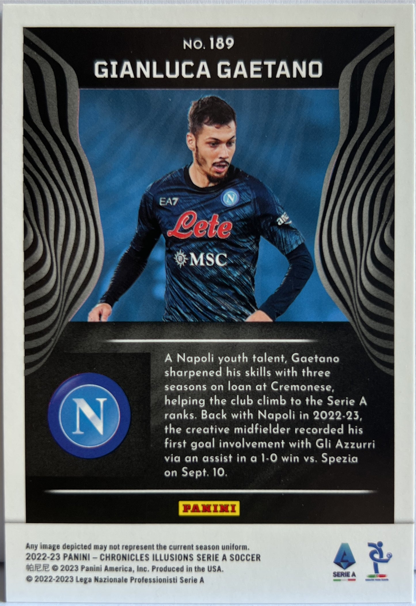 Gianluca Gaetano 31/99 Rookie Illusions Red Panini Chronicles 2022/23