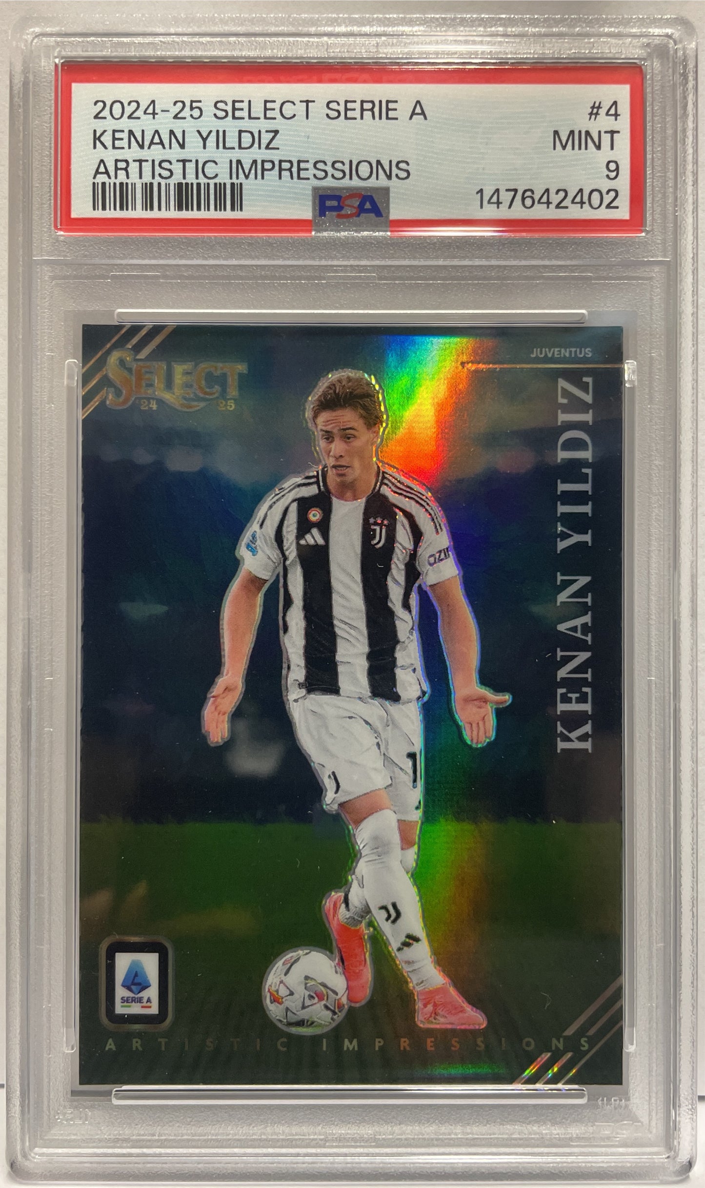 Kenan Yildiz Artistic Impressions Panini Select Serie A 2024/25 PSA 9