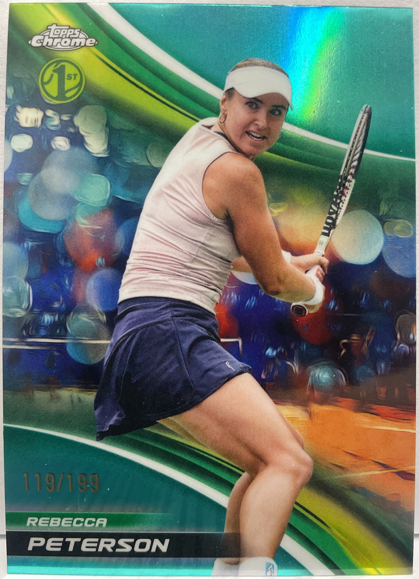 Rebecca Peterson 119/199 1ST Aqua Topps Chrome Tennis 2025