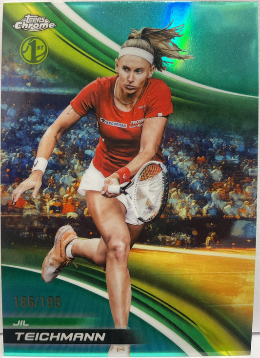 Jil Teichmann 186/199 1ST Aqua Topps Chrome Tennis 2025