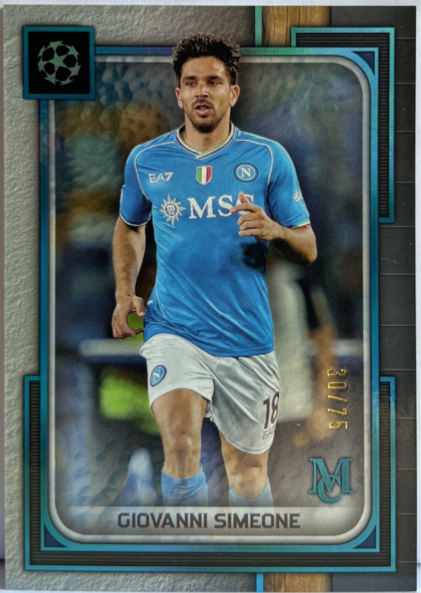 Giovanni Simeone 30/75 Aqua Topps Museum 2023/24