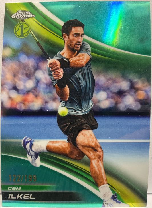 Cem Ilkel 122/199 1ST Aqua Topps Chrome Tennis 2025
