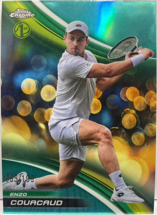 Enzo Couacaud 65/199 1ST Aqua Topps Chrome Tennis 2025