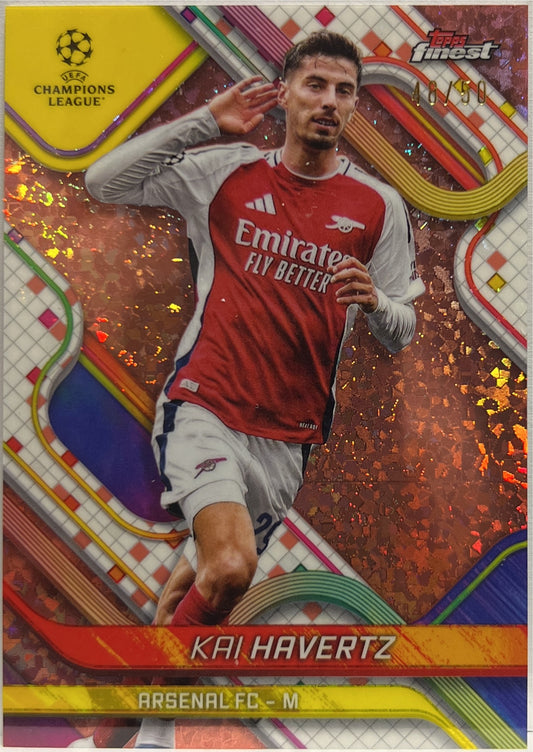 Kai Havertz 48/50 Rose Gold Mini Diamond Topps Finest UCC 2024/25