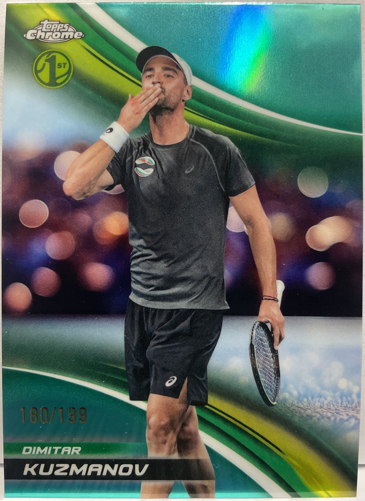 Dimitar Kuzmanov 180/199 1ST Aqua Topps Chrome Tennis 2025