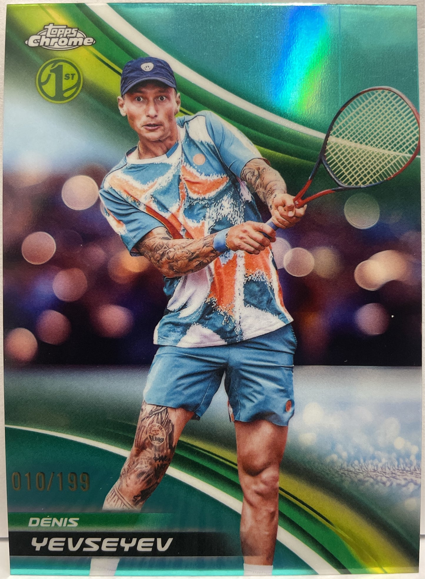 Denis Yevseyev 10/199 1ST Aqua Topps Chrome Tennis 2025