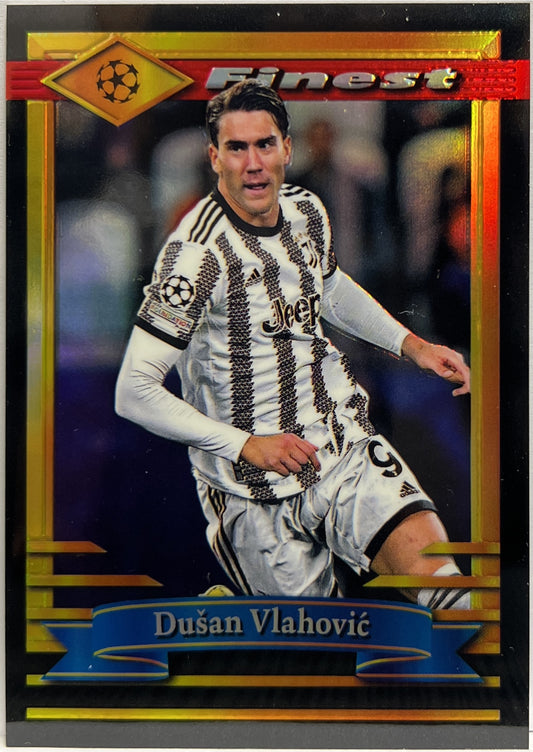 Dusan Vlahovic 22/25 Black Topps Finest Flashback 2022/23