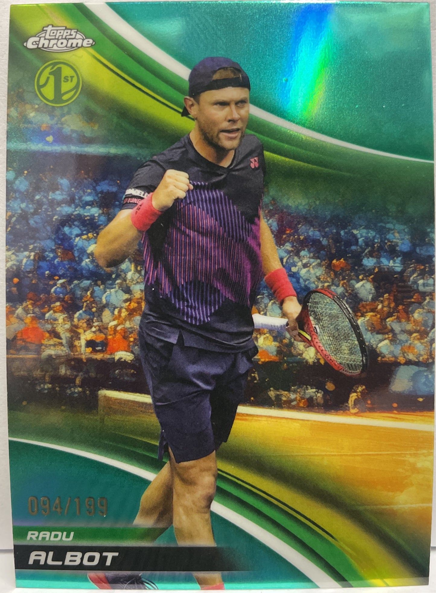 Radu Albot 94/199 1ST Aqua Topps Chrome Tennis 2025