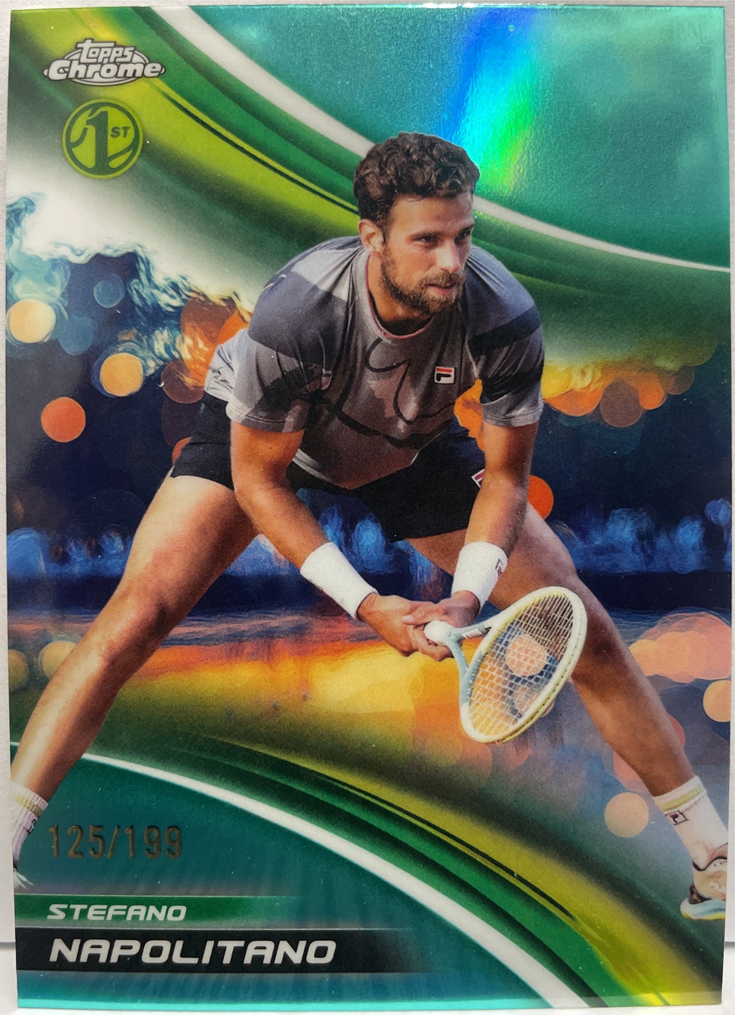 Stefano Napolitano 125/199 1ST Aqua Topps Chrome Tennis 2025