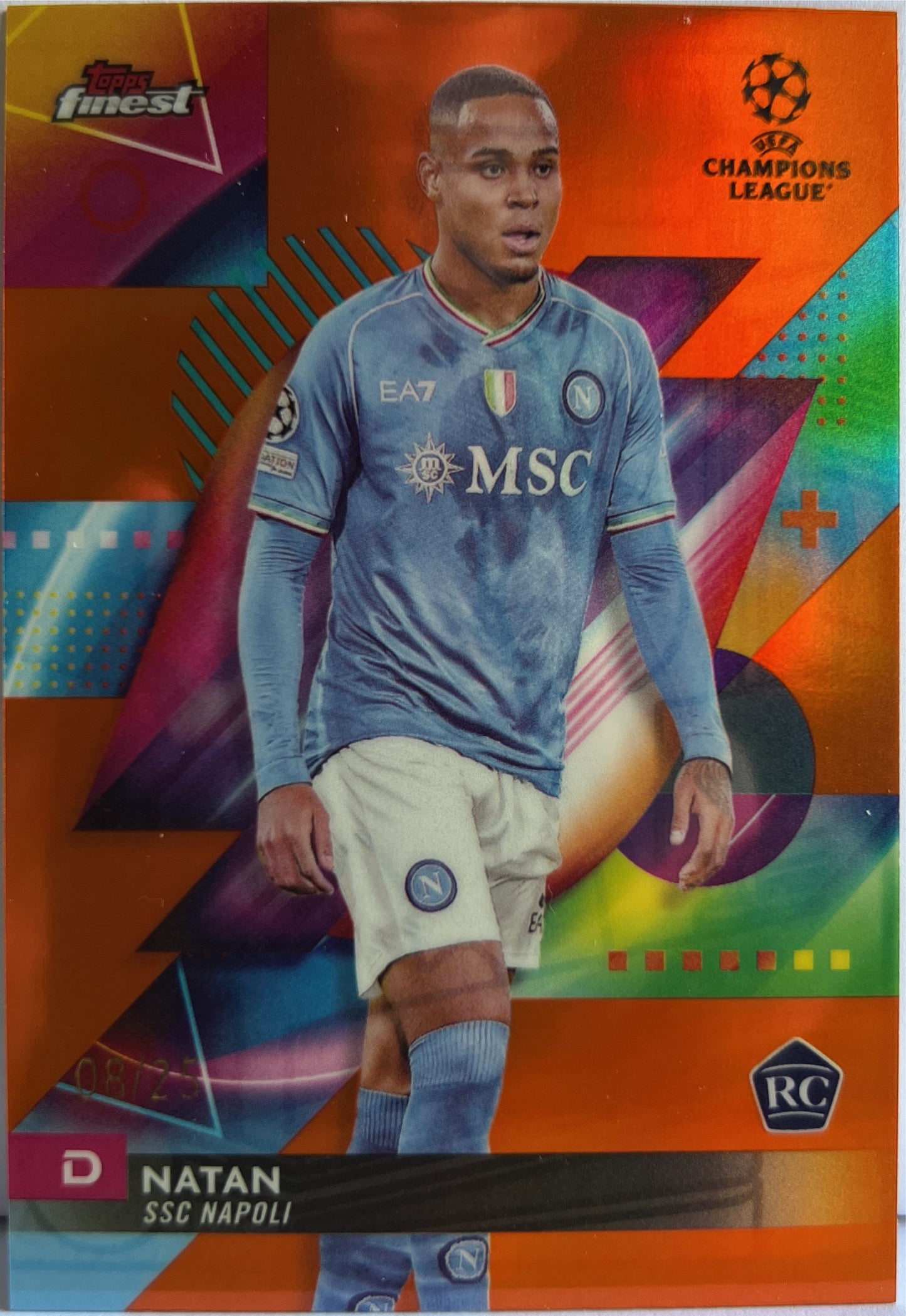 Natan 8/25 Rookie Orange Topps Finest UCC 2023/24