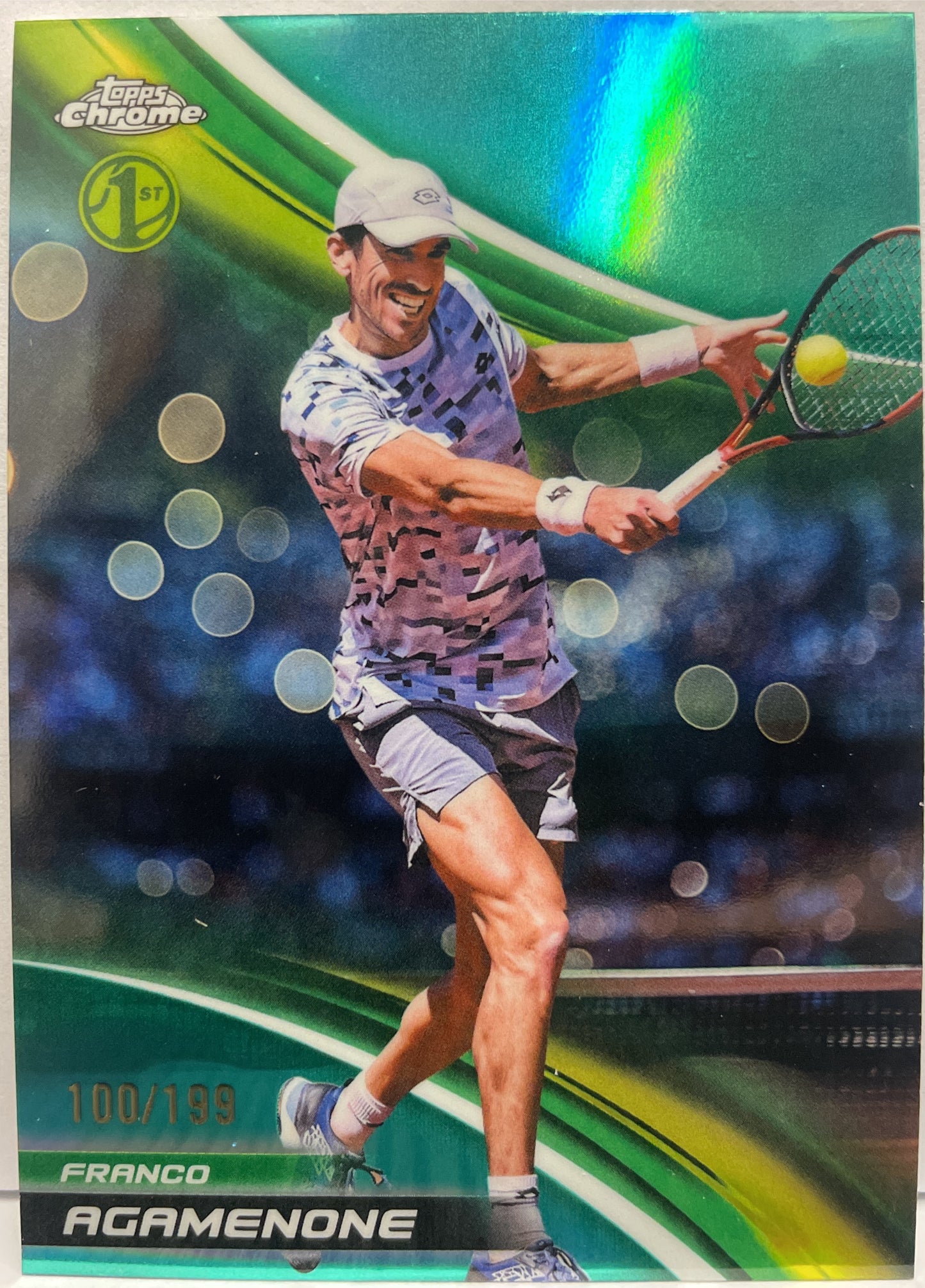 Franco Agamenone 100/199 1ST Aqua Topps Chrome Tennis 2025