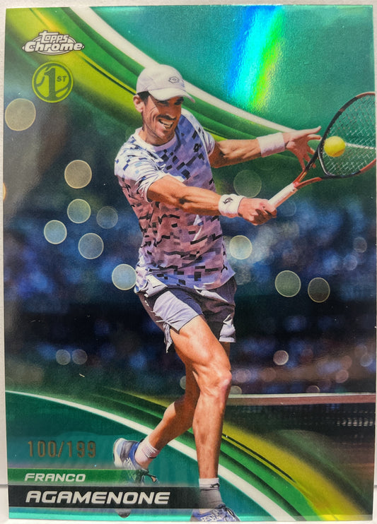 Franco Agamenone 100/199 1ST Aqua Topps Chrome Tennis 2025