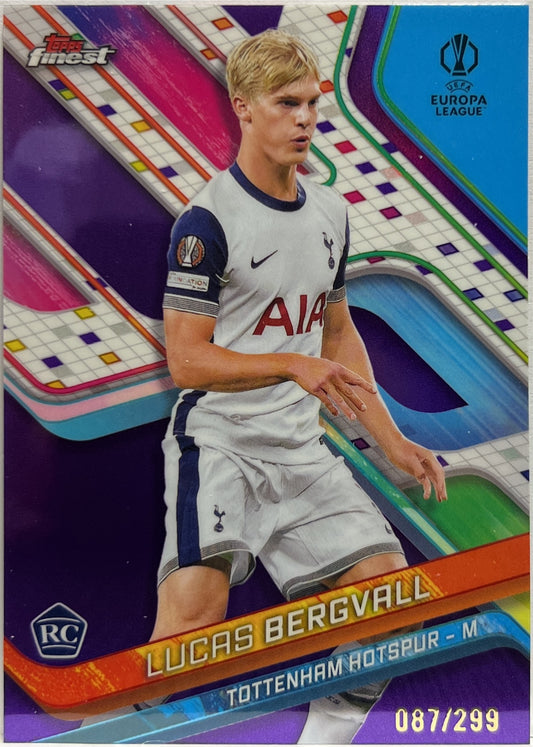 Lucas Bergvall 87/299 Purple Topps Finest UCC 2024/25