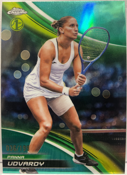 Panna Udvardy 36/199 1ST Aqua Topps Chrome Tennis 2025