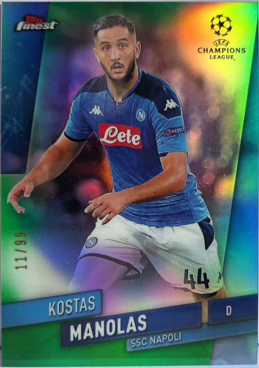 Kostas Manolas 11/99 Green Topps Finest UCL 2019/20