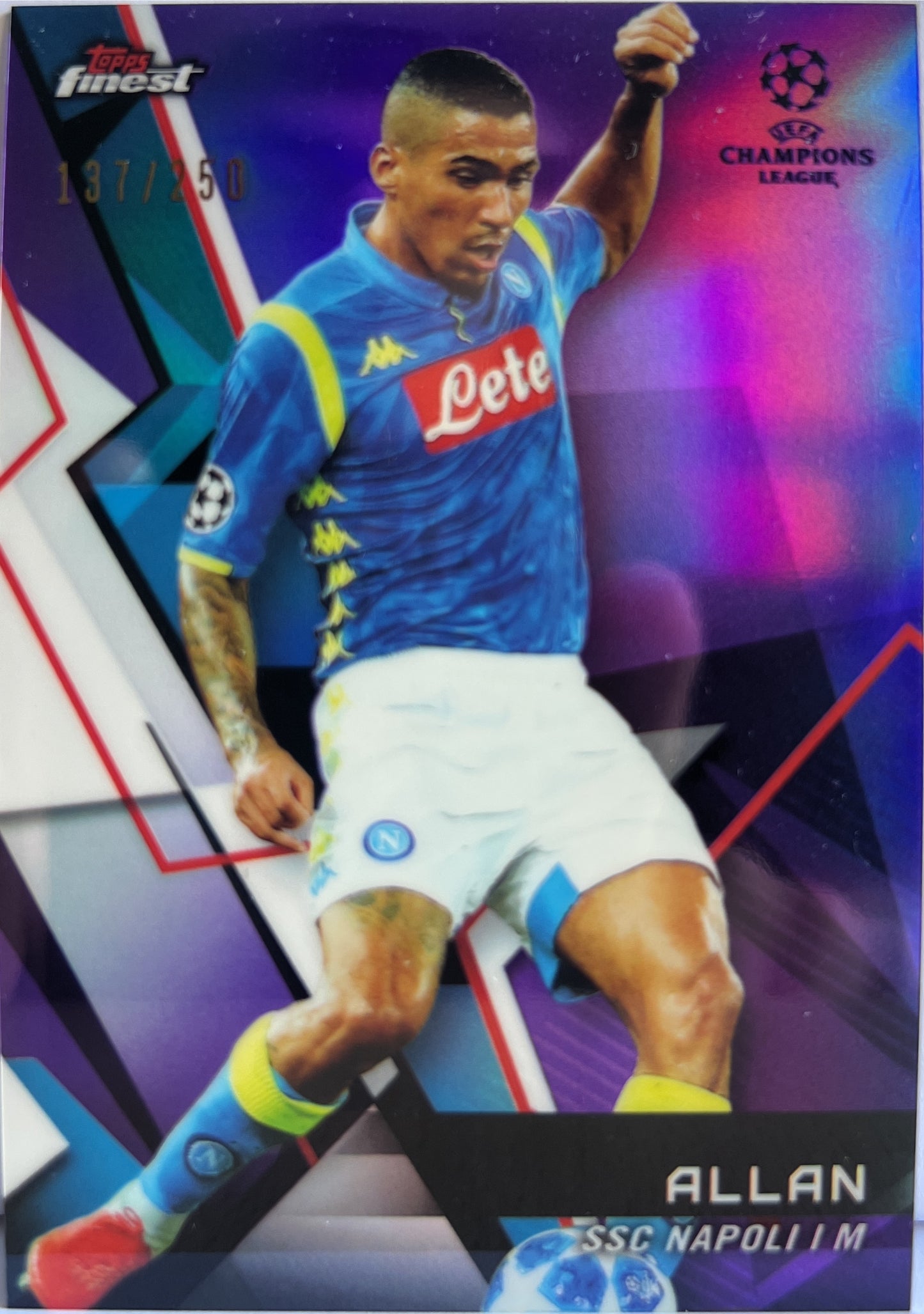 Allan 137/250 Purple Topps Finest UCL 2018/19