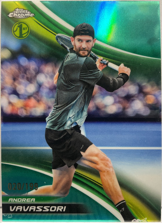 Andrea Vavassori 20/199 1ST Aqua Topps Chrome Tennis 2025