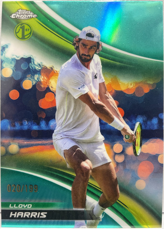 Lloyd Harris 20/199 1ST Aqua Topps Chrome Tennis 2025