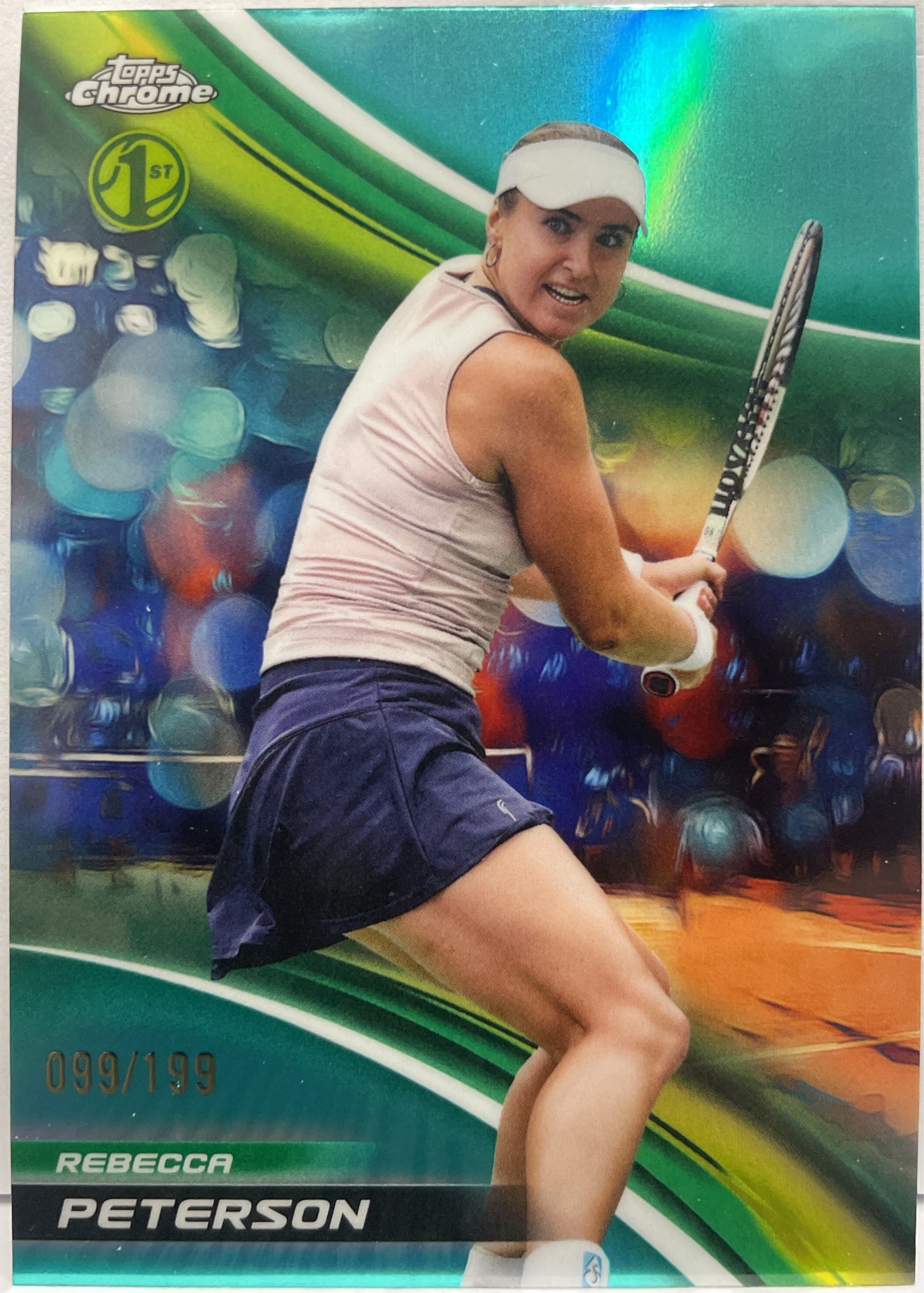 Rebecca Peterson 99/199 1ST Aqua Topps Chrome Tennis 2025