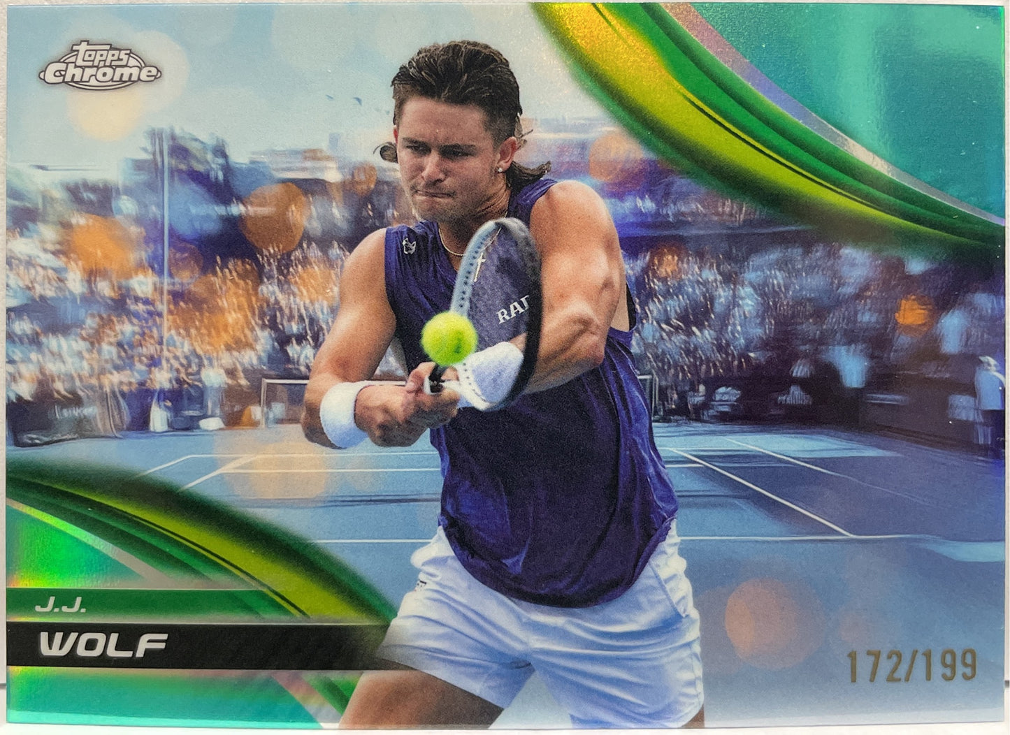 JJ Wolf 172/199 Aqua Topps Chrome Tennis 2025