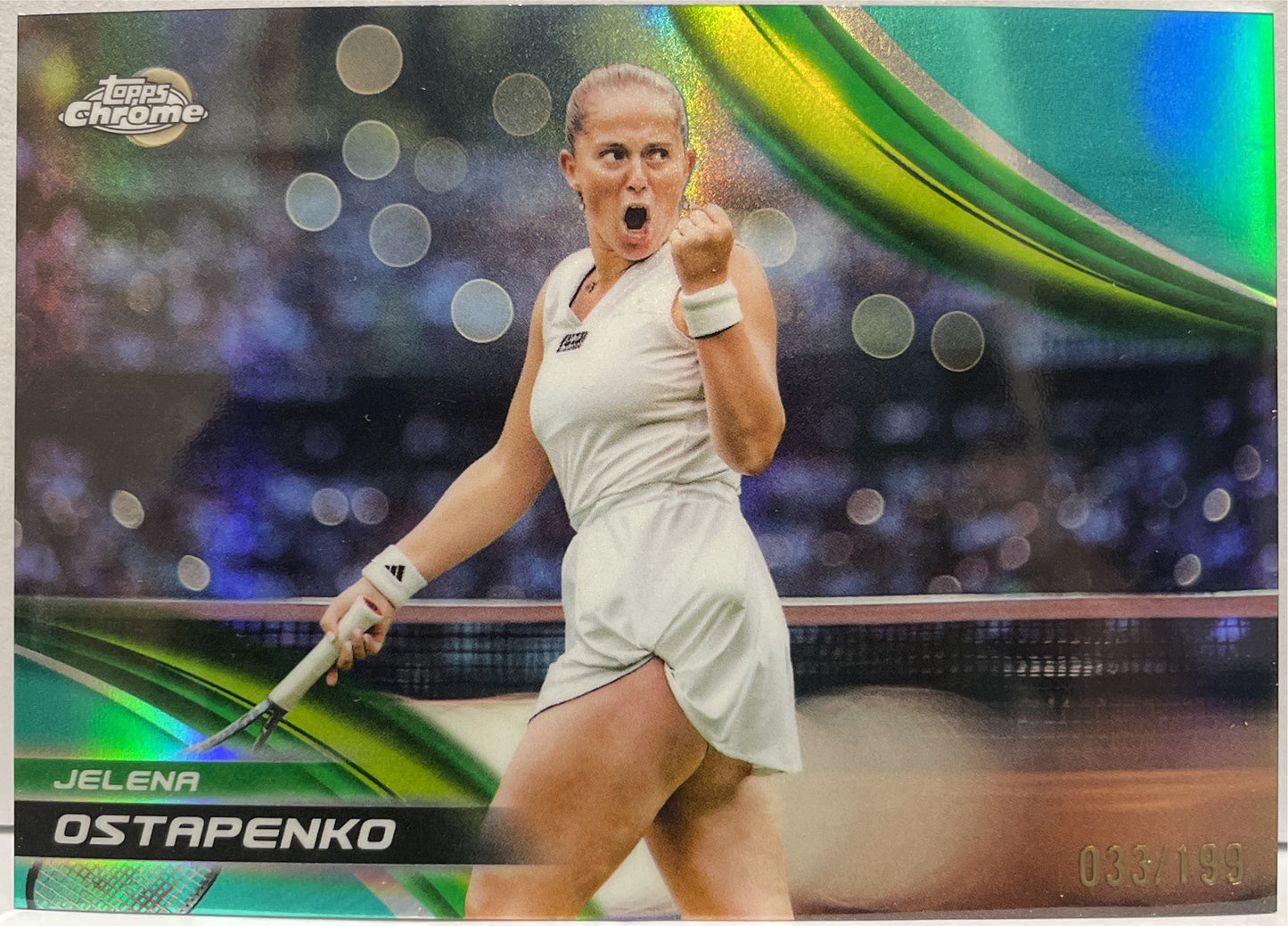 Jelena Ostapenko 33/199 Aqua Topps Chrome Tennis 2025