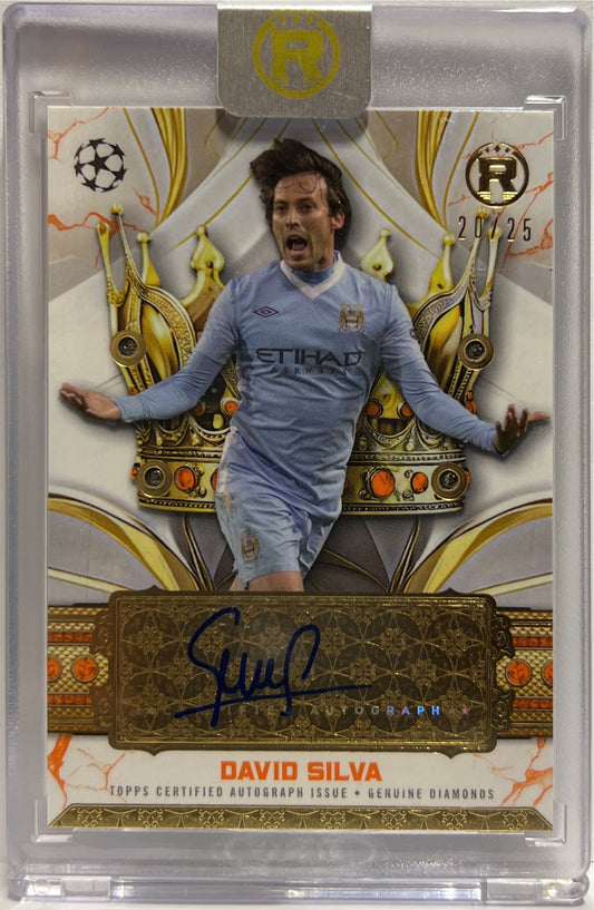 David Silva 20/25 Autograph Crowned Legend Jewel Topps Reverence 2024/25