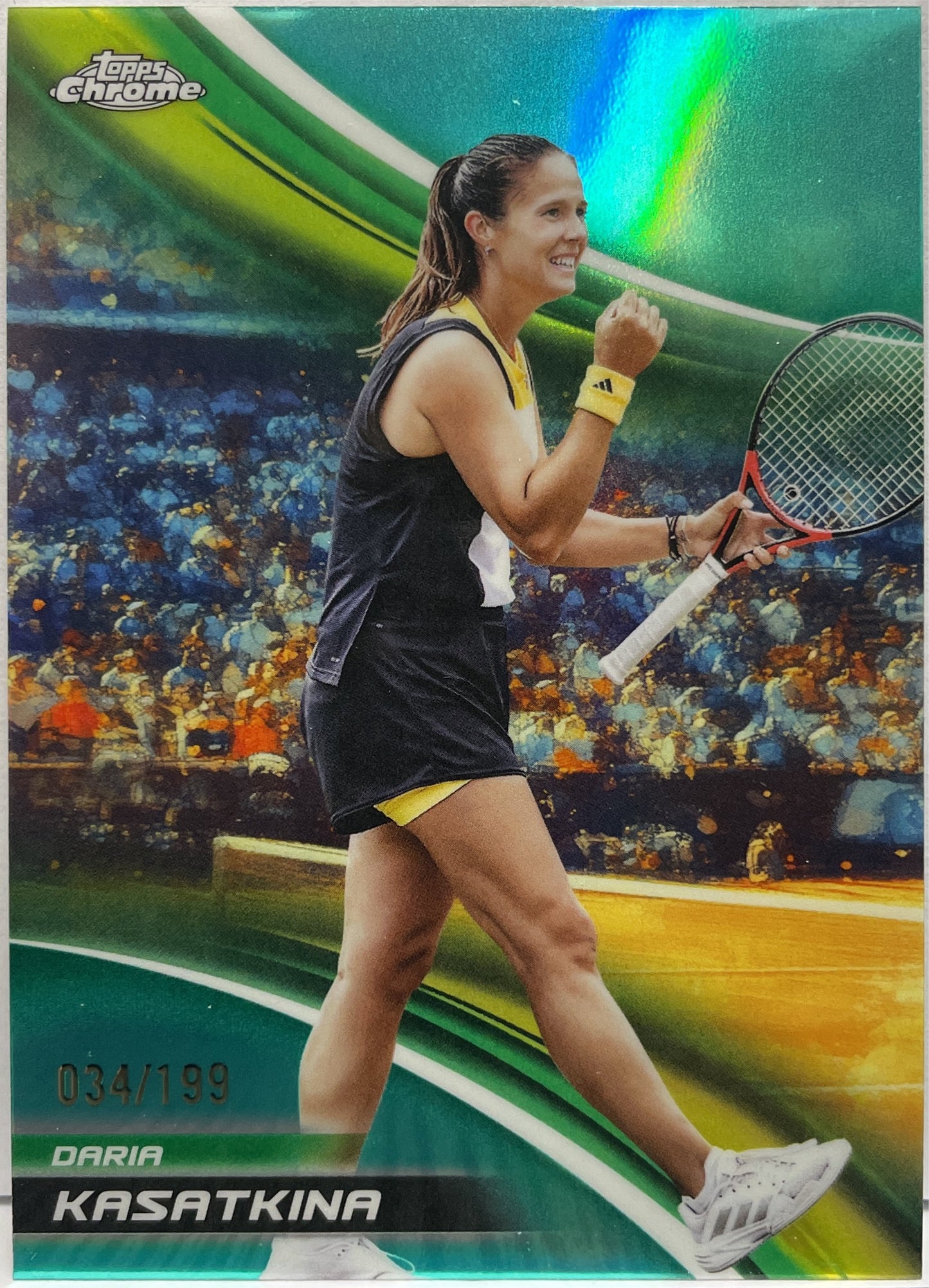 Daria Kasatkina 34/199 Aqua Topps Chrome Tennis 2025