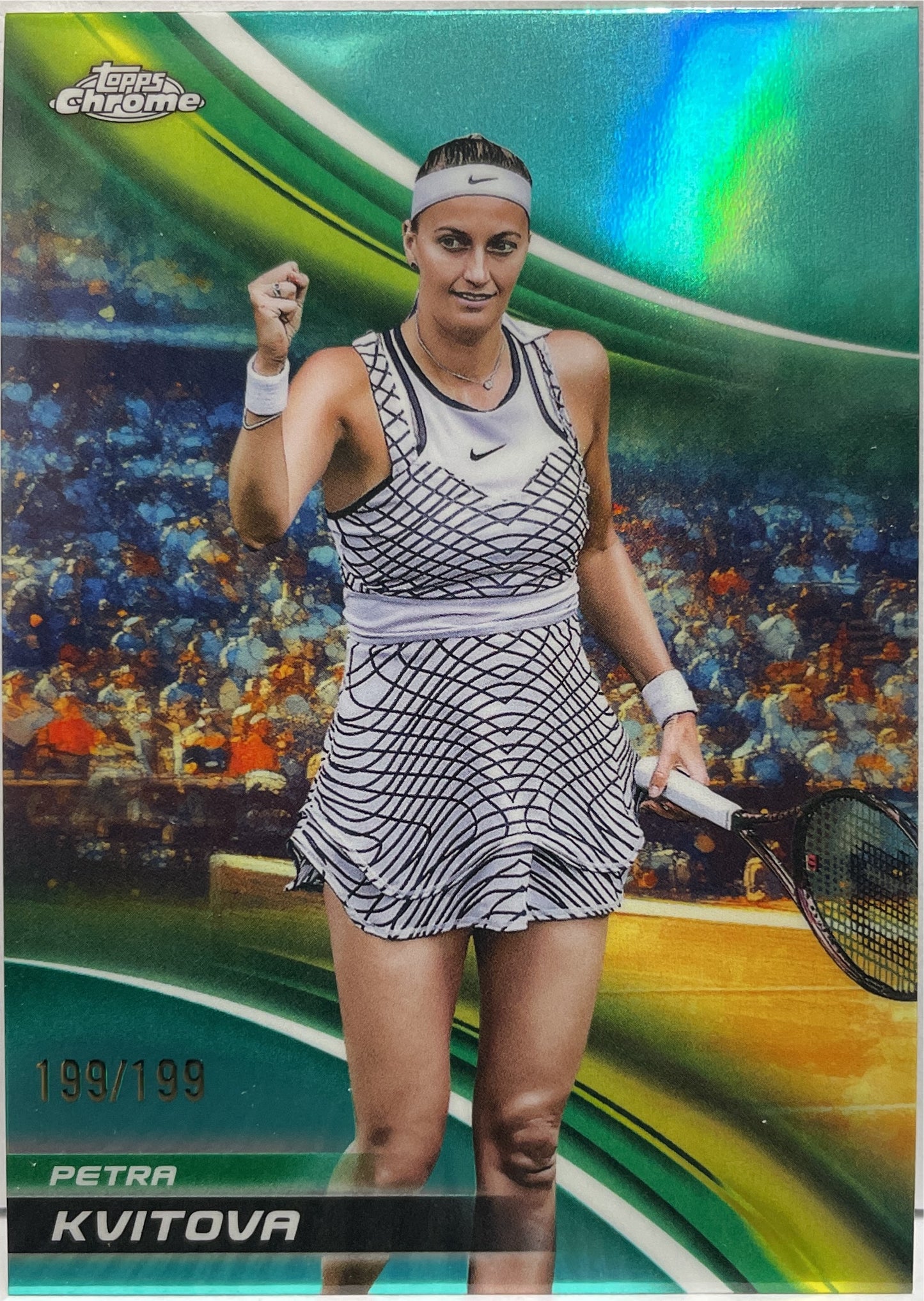 Petra Kvitova 199/199 Aqua Topps Chrome Tennis 2025