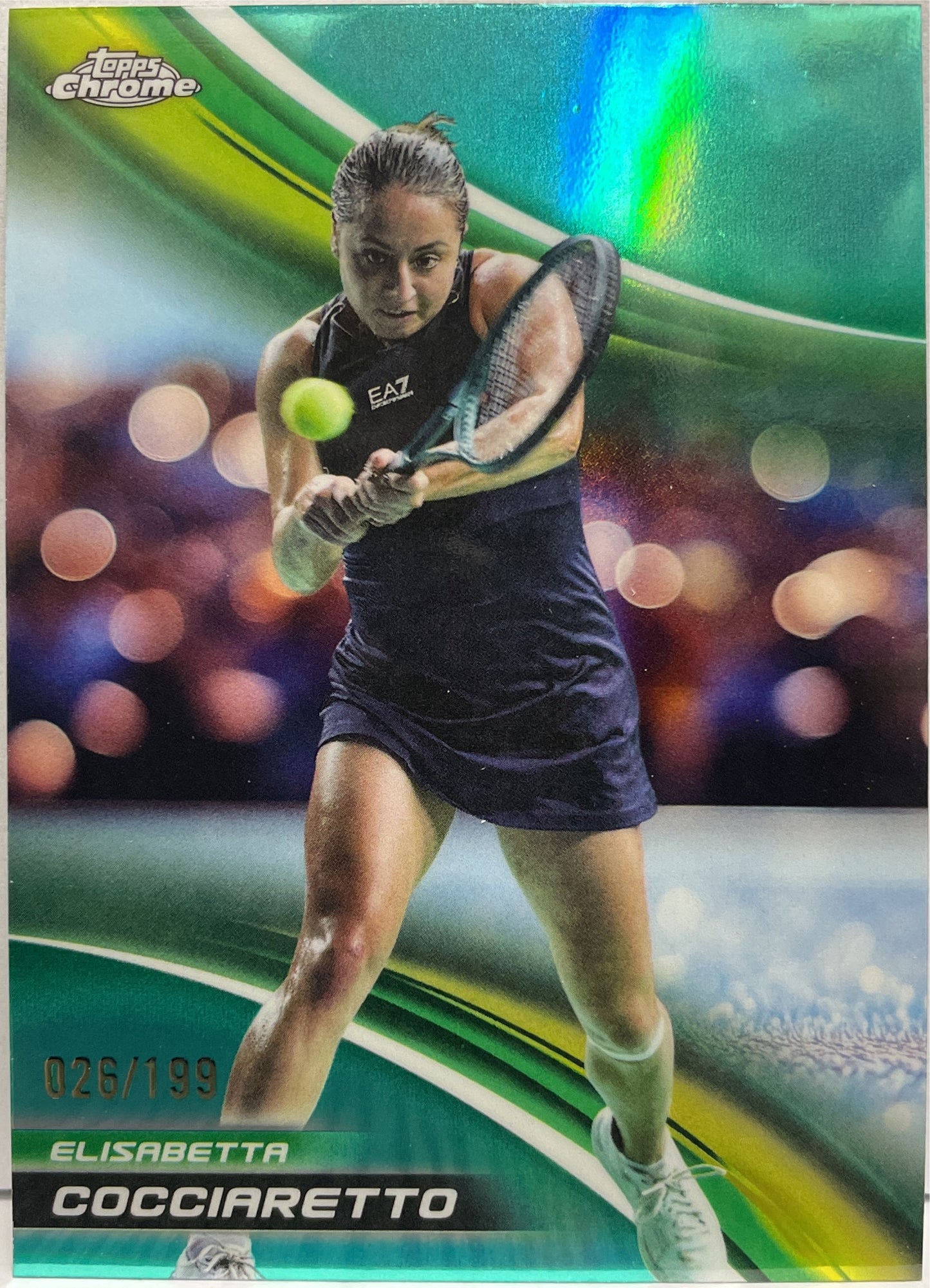 Elisabetta Cocciaretto 26/199 Aqua Topps Chrome Tennis 2025