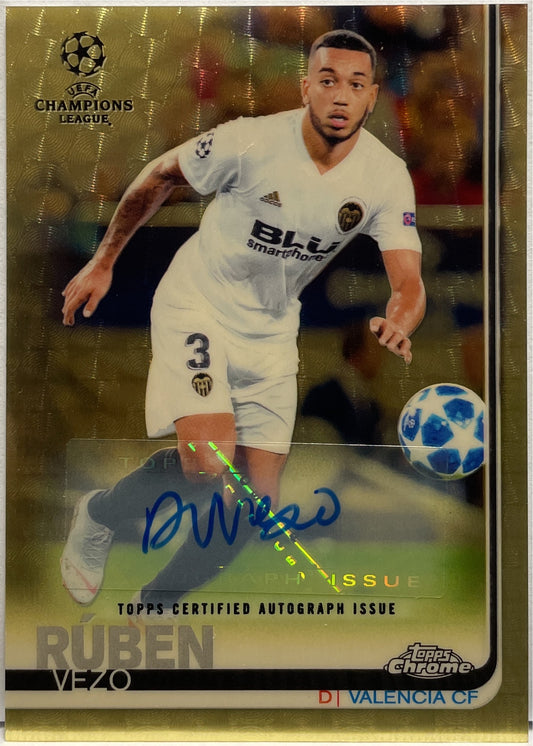 Ruben Vezo 1/1 Autograph Superfractor Topps Chrome UCL 2018/19