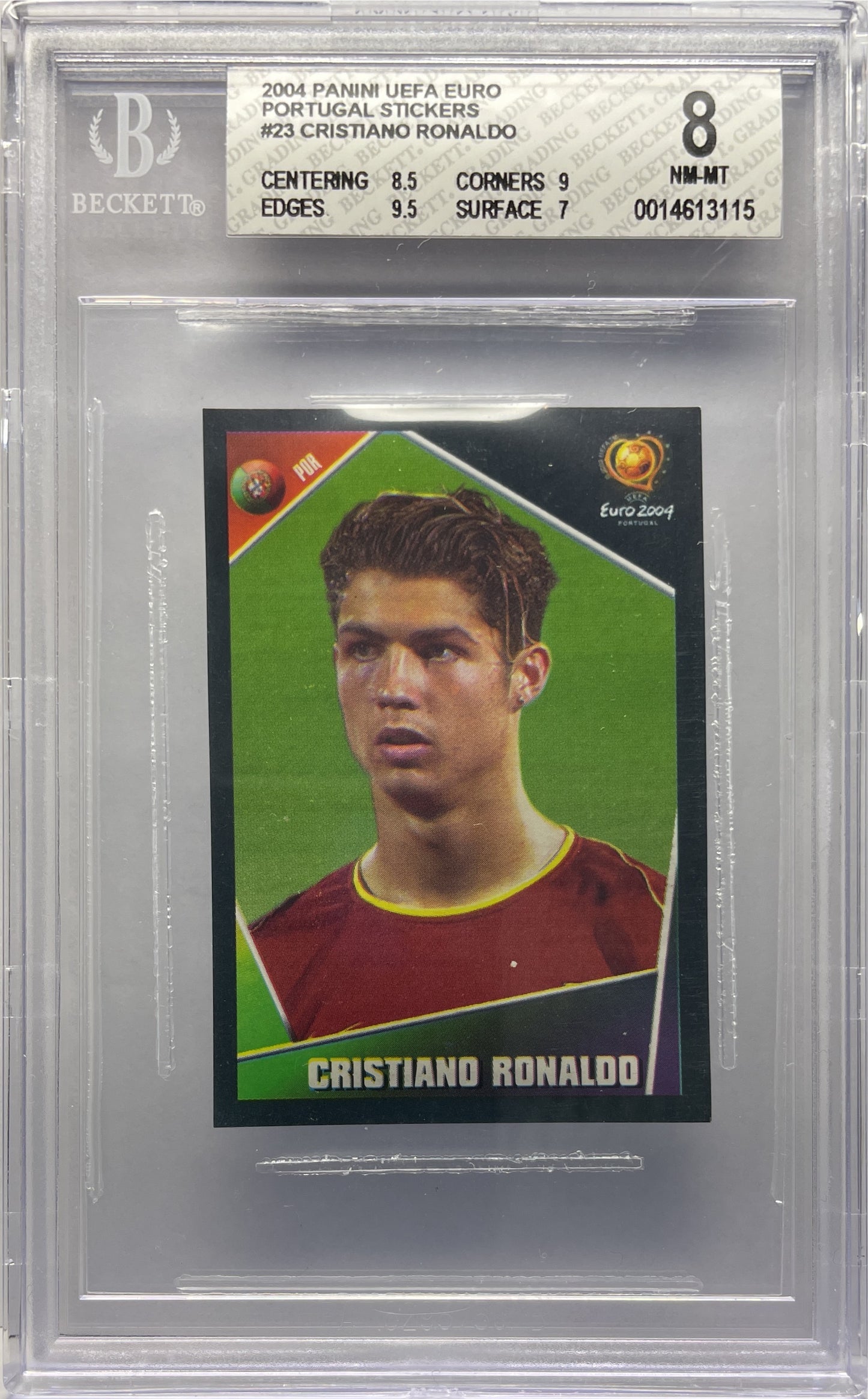 Beckett 8 - Cristiano Ronaldo - Sticker Uefa Euro 2004