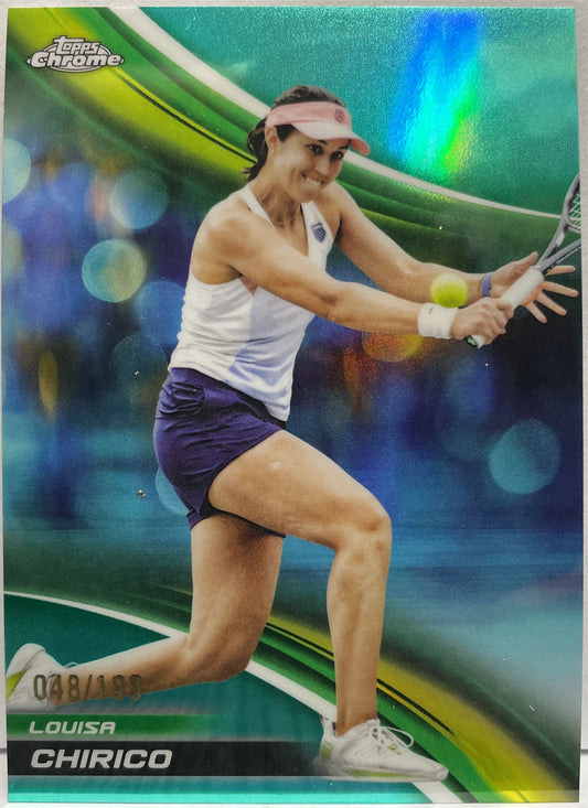 Louisa Chirico 48/199 Aqua Topps Chrome Tennis 2025