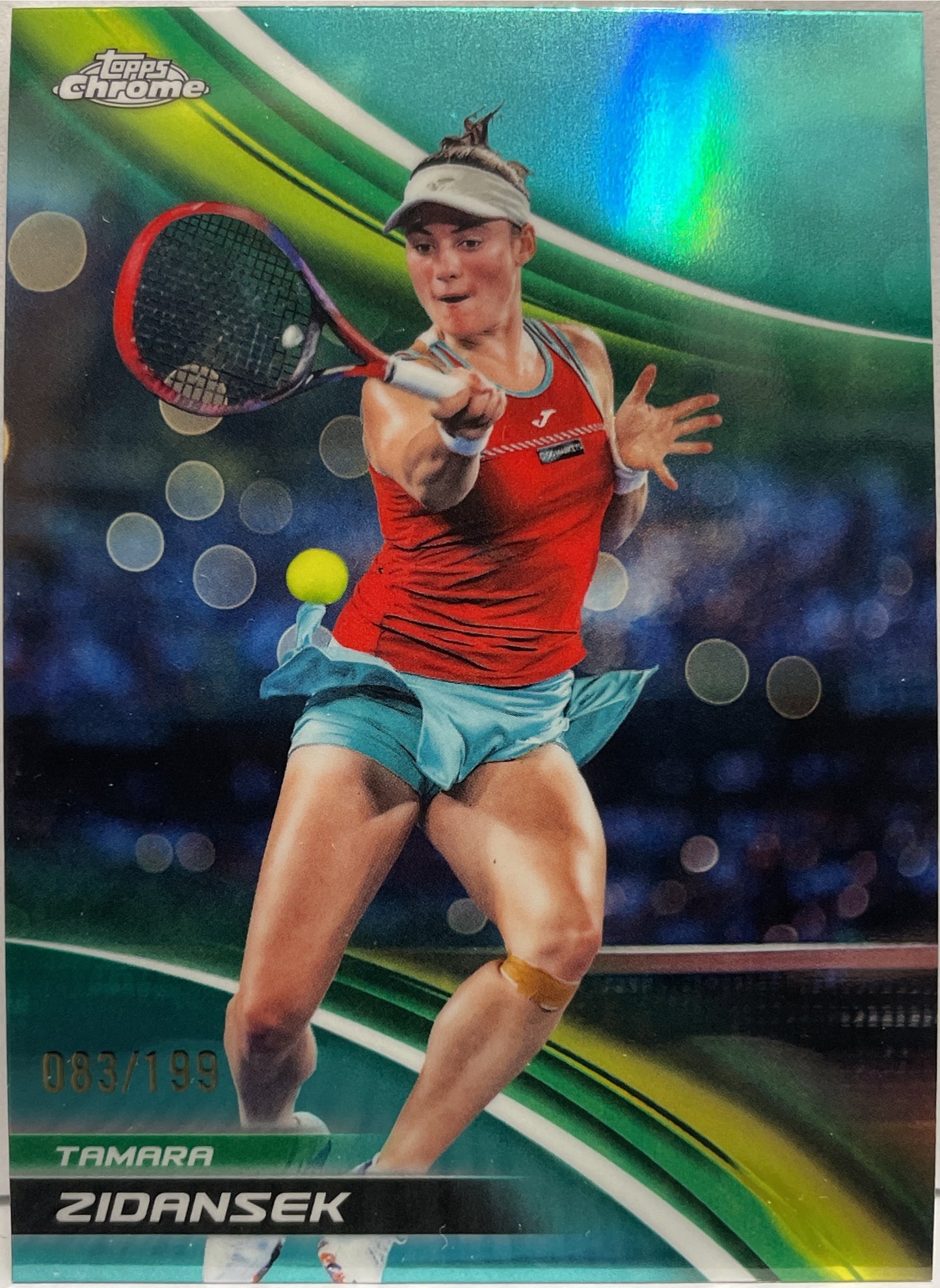 Tamara Zidansek 83/199 Aqua Topps Chrome Tennis 2025