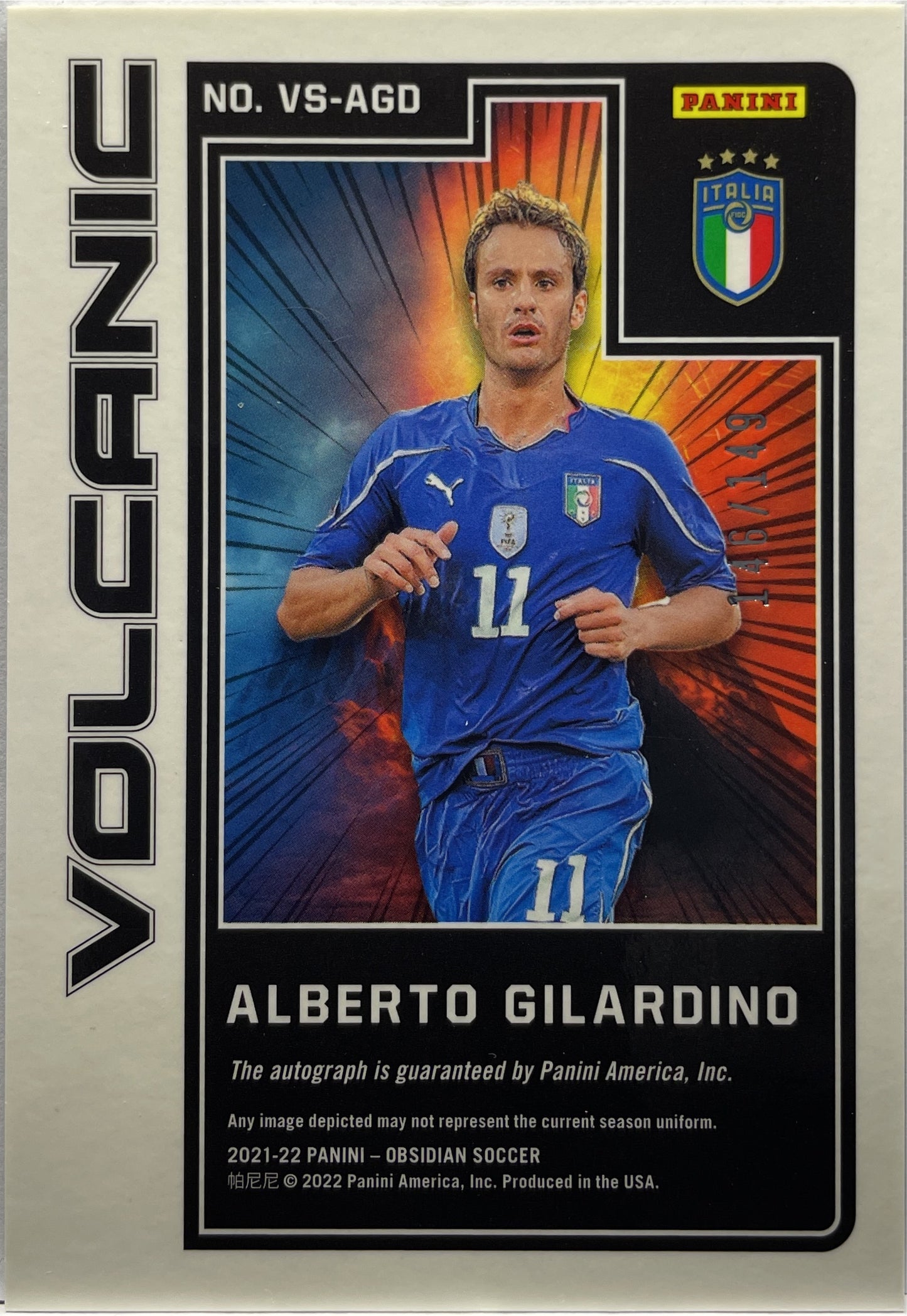 Alberto Gilardino 146/149 Autograph Volcanic Obsidian 2021/22