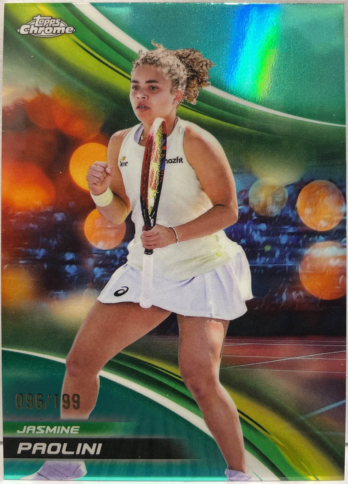 Jasmine Paolini 96/199 Aqua Topps Chrome Tennis 2025