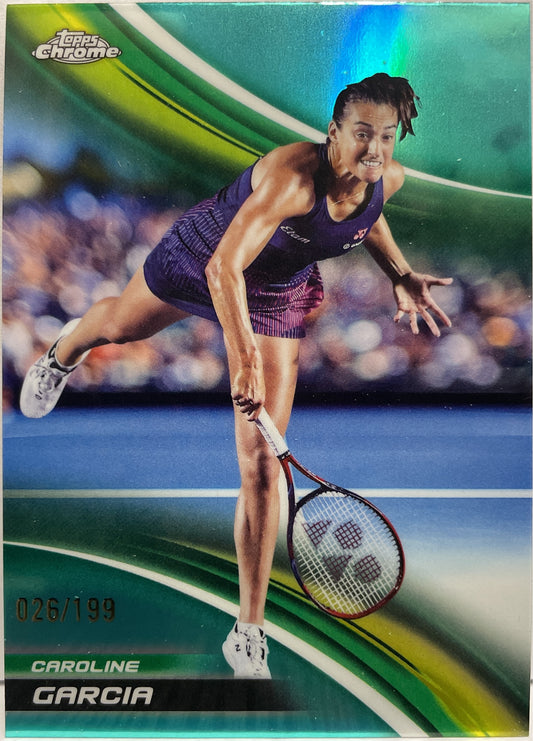 Caroline Garcia 26/199 Aqua Topps Chrome Tennis 2025