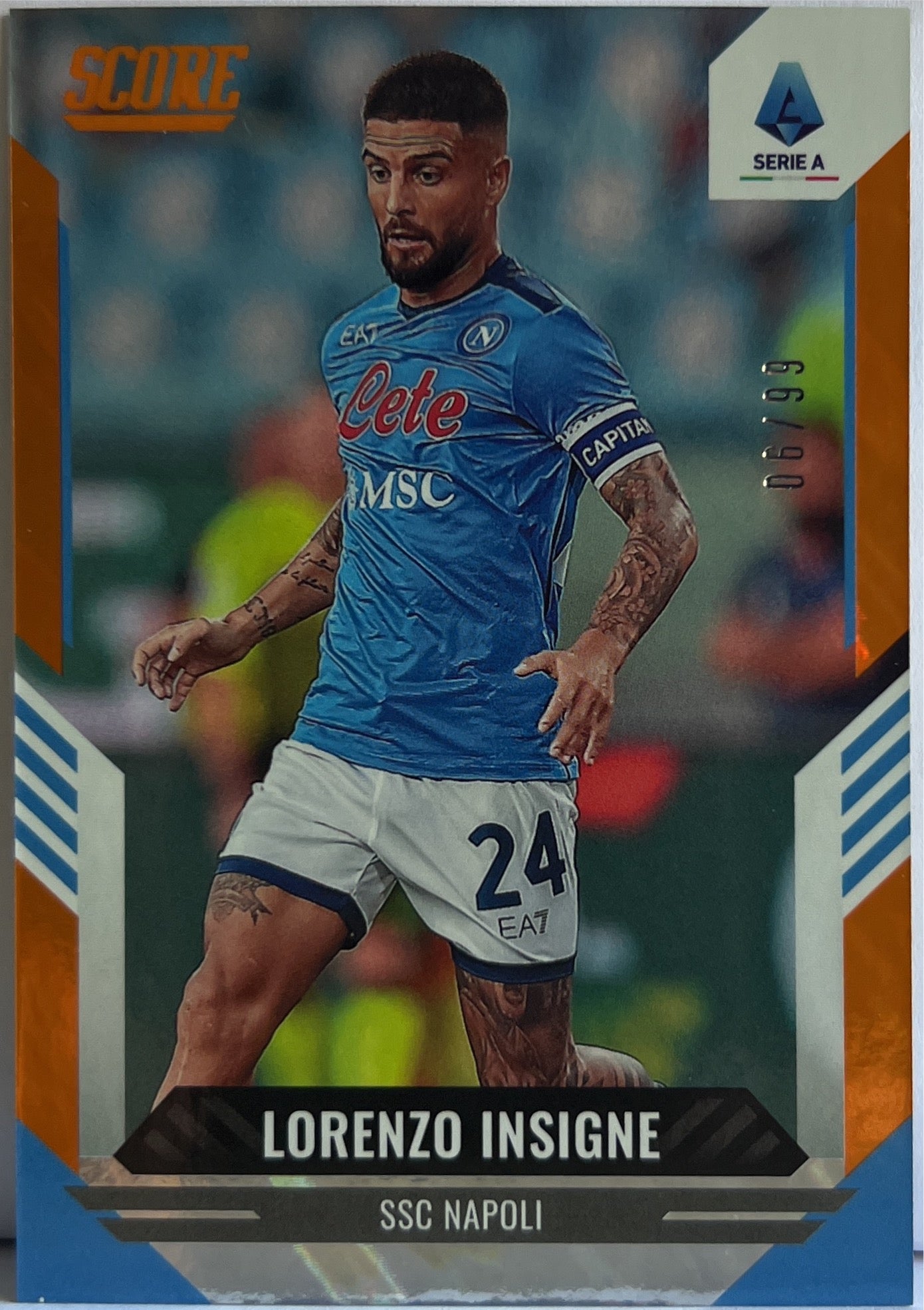 Lorenzo Insigne 6/99 Orange Panini Score Serie A 2021/22