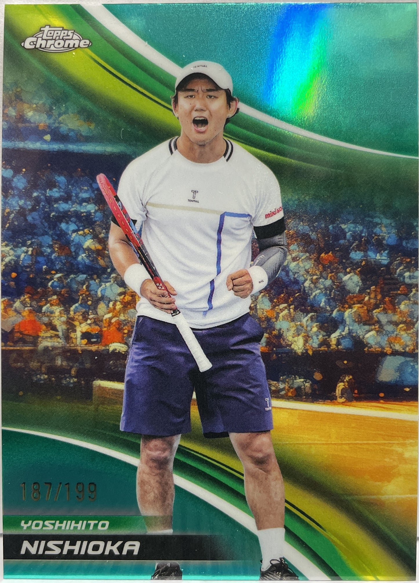 Yoshihito Nishioka 187/199 Aqua Topps Chrome Tennis 2025